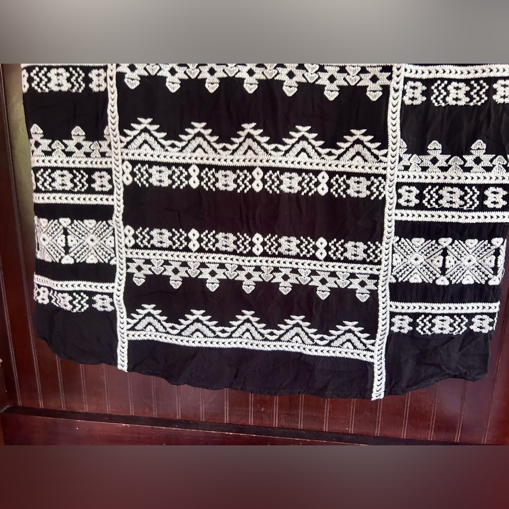 SAVANNA JANE Embroidered Tunic Coverup Boho Beach Folk Resort Coastal Western S - Picture 9 of 11